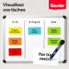 GAUDER Étiquettes Magnétiques Inscriptibles 75x25mm - Idéales pour Tableaux Kanban et Blanc