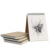 VEESUN Carnet de Dessin A5 Lot de 4 - Couverture Rigide, Spirale, Papier 160GSM 60 Pages Blanches Idéal Crayon, Stylo, Aquarelle