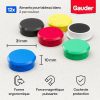 GAUDER Aimants Puissants Frigo et Tableau Blanc Magnétique - Lot de 12 pièces Multicolores (31 x 10 mm)