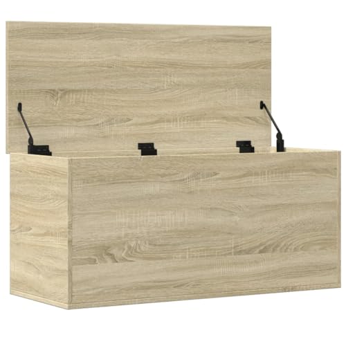 vidaXL Boîte de Rangement Chêne Sonoma 100x42x46 cm en Bois d'ingénierie - Coffre Polyvalent