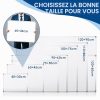 SWANCROWN Tableau Blanc Magnétique 90x60 cm Aluminium - Effaçable à Sec pour Bureau et Maison