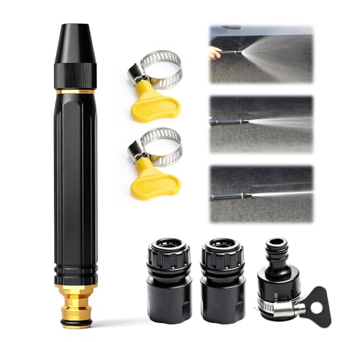 Embout de Tuyau d'Arrosage Haute Pression Réglable - Accessoire Robuste pour Jardin et Nettoyage