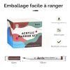 Arrtx 90 Marqueurs Acryliques Couleur Pointe Pinceau - Idéal Artistes Adultes Peinture Roche Bois Toile Loisirs Créatifs