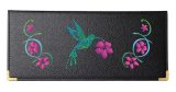 SYL'la Porte chéquier Long en Cuir Fleurs Femme - Personnalisable Prénom - Porte-cartes Élégant