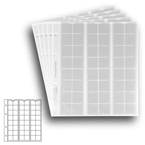 Prophila Lot de 48 Feuilles pour Pièces de Monnaie jusqu'à 17 mm de Diamètre