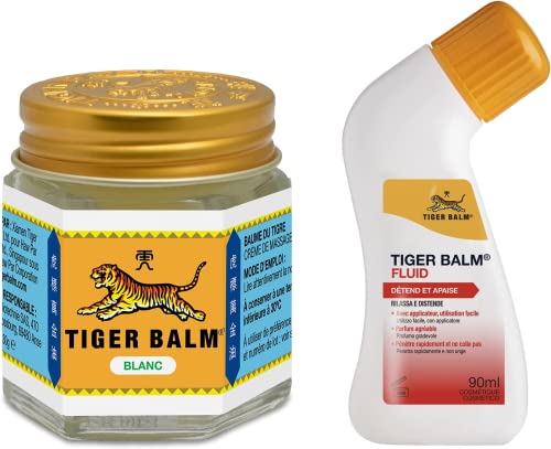 Baume du Tigre Blanc 30ml & Baume du Tigre Fluid 90ml - Lot Apaisant pour Détente et Bien-être