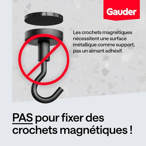 GAUDER Aimants Adhésifs Ronds - Disques Magnétiques Autocollants pour Photos, Cartes et DIY - Lot de 100 (20 x 2 mm)