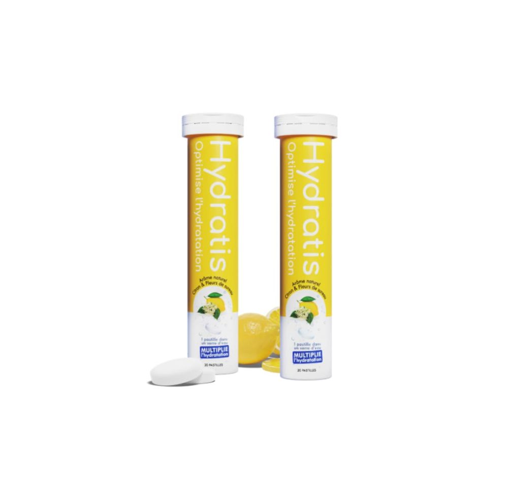 HYDRATIS - Pastilles d'Électrolytes Citron & Sureau - Amélioration Hydratation et Énergie - Formule Isotonique - Sport & Récupération - 40 Pastilles