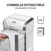 Fellowes Powershred FS-12C : Destructeur de Documents Personnel Coupe Croisée, Sécurité P4, 19L, 12 Feuilles