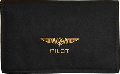 Design4Pilots Docubag : Porte-documents pilote en nylon résistant, noir/bleu