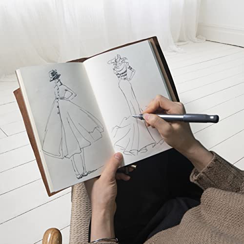 Carnet de Voyage en Cuir A5 Wanderings - Journal Rechargeable Fait Main, Idéal pour Écrivains et Voyageurs