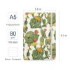 Carnet A5 Rigide Série Florence & Provence - 106 Pages Lignées, Fermeture Élastique, Pochette Arrière - Cactus Design