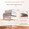 Support de Livre en Bois Réglable avec Rotation 360° - Idéal pour Recettes, iPad, Tablette et Documents