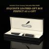 BEILUNER Stylo Bille Luxe Or 24K - Design Noble et Élégant, Recharge Schneider, Coffret Cadeau Hommes/Femmes, Stylo Professionnel pour le Bureau (Noir & Or)
