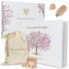 Livre de naissance bébé avec clé USB et pochon – Album photo souvenirs numérique et première tenue, idéal cadeau naissance fille et garçon