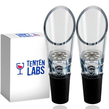 TenTen Labs : Lot de 2 Aérateurs à Vin Premium pour une Dégustation Améliorée