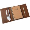 Classeur Agenda A5 en Cuir Véritable - Journal Rechargeable 6 Anneaux avec Poches, Style Filofax, Idéal pour Professionnels et Créatifs