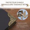 120 Protège-Coins Métalliques Vintage pour Livres, Albums et Scrapbooking - Or, Argent, Bronze, Or Rose