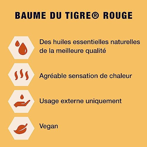 Baume du Tigre Rouge 30g : Soin chauffant pour sportifs et tensions musculaires