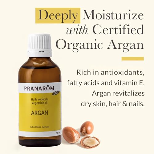 Pranarôm Huile Végétale d'Argan Bio 50ml - Soin Anti-Âge Réparateur et Protecteur