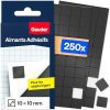 GAUDER Aimants Adhésifs Carrés - 250 Petits Aimants Autocollants pour Notes, Photos et Projets Créatifs - 10 x 10 x 2 mm