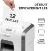 Fellowes Powershred FS-12C : Destructeur de Documents Personnel Coupe Croisée, Sécurité P4, 19L, 12 Feuilles