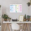 Calendrier Familial Mural A4 2026-2027 : Organiseur Mensuel avec Bobine et Autocollants de Planification