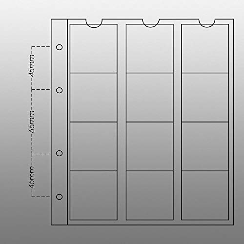 Prophila Feuilles Numismatiques pour 12 Pièces jusqu'à 44 mm Ø
