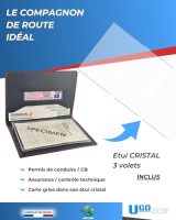 Ugozen Pochette Carte Grise Luxeo : Étui Chic et Pratique pour Vos Documents de Voiture