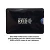 LOLUNA® Porte-chéquier Talon en Haut avec Étui Carte RFID - Portefeuille Compact en Cuir Noir