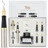 Wordsworth & Black Coffret Cadeau Stylo Plume Argenté Or : Calligraphie et Écriture de Luxe
