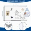 SWANCROWN Tableau Blanc Magnétique Mural 76x51cm - Cadre Aluminium, Effaçable, Horizontal/Vertical pour Bureau et Maison