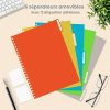Carnet A4 OMEYA : Cahier ligné 300 pages 100 g/m² avec intercalaires amovibles, spirale résistante, idéal travail et école