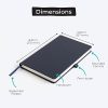 Carnet de Notes A5 WallDeca - Lot de 4 Cahiers Lignés, Couverture Rigide, Idéal pour Prise de Notes, Journaling et Projets - Noir, Vert, Rouge, Bleu