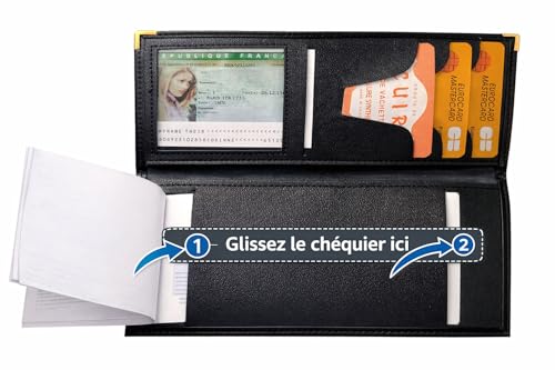 SYL'la Porte chéquier Long en Cuir Fleurs Femme - Personnalisable Prénom - Porte-cartes Élégant