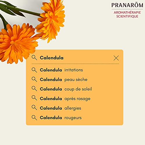 Pranarôm Huile Végétale Bio de Calendula (Calendula Officinalis) - Soin Apaisant pour Peaux Sensibles et Bébé - 50 ml
