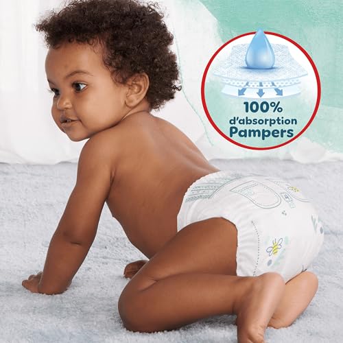 Pampers Harmonie Pants - Couches-culottes Taille 4 (9-15kg), 168 unités, Protection Douce et Confortable 360°