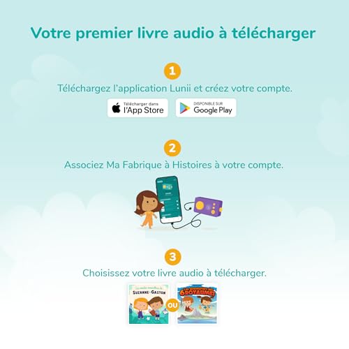 Lunii Ma Fabrique à Histoires Violette : Conteuse Interactive pour Enfants 3-8 Ans avec 2h30 d'Histoires Incluses