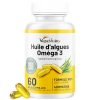 Omega 3 Vegan : Huile d'algues haute concentration DHA (400mg/capsule) - 60 capsules pour 2 mois - Alternative végétale au foie de morue
