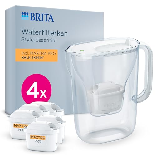 BRITA Carafe Filtrante Style Essential Blanche MAXTRA PRO 2,4L - Filtration Calcaire Renforcée