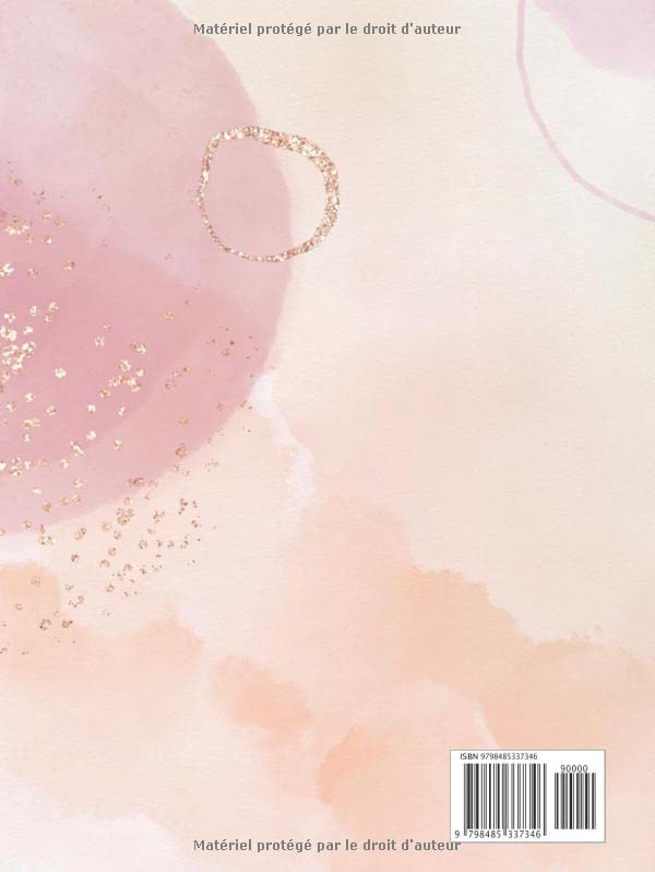 Livre de Compte Auto Entrepreneur: Cahier de Comptabilité Recette Dépense Facile, Couverture Fleur Rose Doré