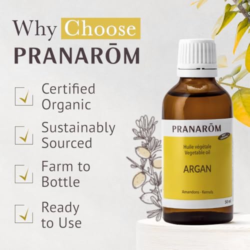 Pranarôm Huile Végétale d'Argan Bio 50ml - Soin Anti-Âge Réparateur et Protecteur