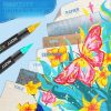NICETY 180 Feutres Acryliques Pointe Pinceau Multi-Supports pour Artistes et Débutants