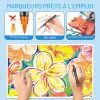 NICETY 180 Feutres Acryliques Pointe Pinceau Multi-Supports pour Artistes et Débutants