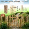 Floranica Portillon Rustique en Noisetier - 50 cm x 100 cm - Prêt à Poser pour Clôtures et Jardins