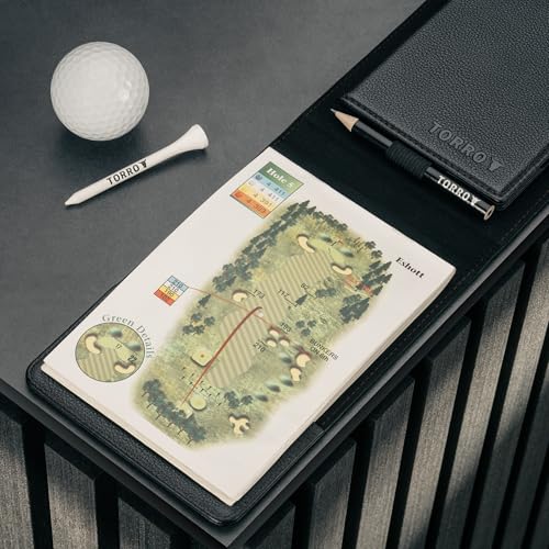 TORRO Porte-Carte de Score de Golf et Carnet de Parcours en Cuir Véritable - Maroquinerie de Luxe pour Golfeurs