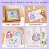 JoyCat Livre de coloriage à l'eau pour tout-petits 3-8 ans - Kit aquarelle créatif et éducatif