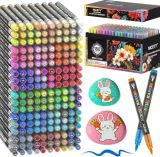 NICETY 180 Feutres Acryliques Pointe Pinceau Multi-Supports pour Artistes et Débutants
