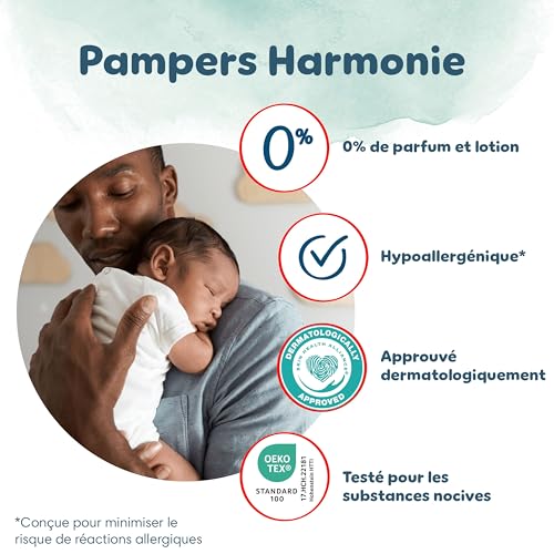 Pampers Harmonie Pants - Couches-culottes Taille 4 (9-15kg), 168 unités, Protection Douce et Confortable 360°
