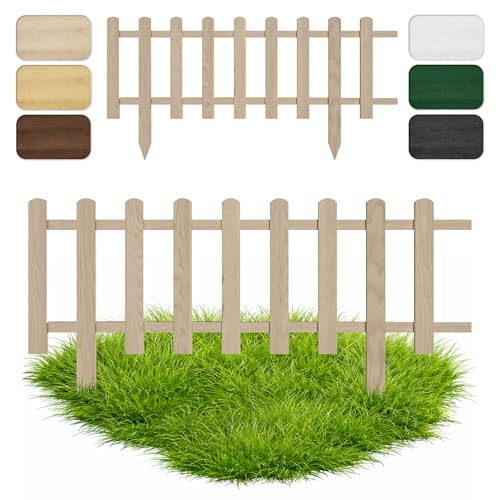 Floranica Clôture de Jardin Décorative en Bois de Pin - 20 cm x 100 cm, Non Traité